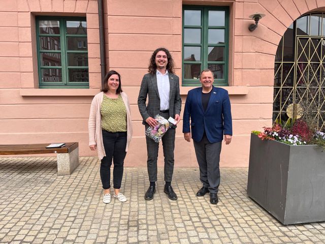 Besuch bei Oberbürgermeister Klaus Holaschke in Eppingen
