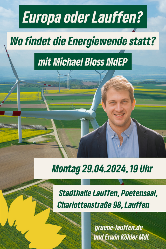 Infoabend zur Energiewende mit Michael Bloss MdEP in Lauffen