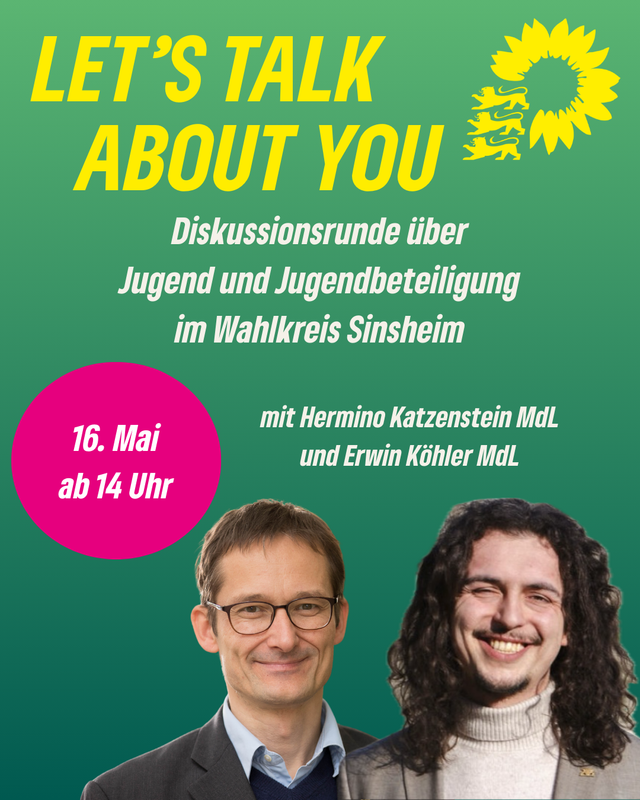 Diskussionsrunde über Jugend und Jugendbeteiligung im Wahlkreis Sinsheim